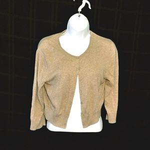 Tan Cropped Cardigan